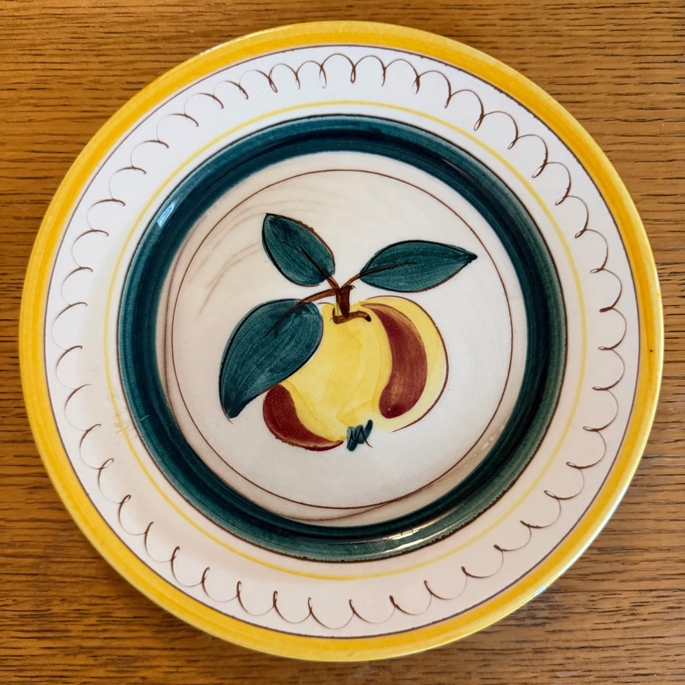 Vintage Stangl Pottery Fruit Terra Rose 8" Plate "Peach" Salad Dessert